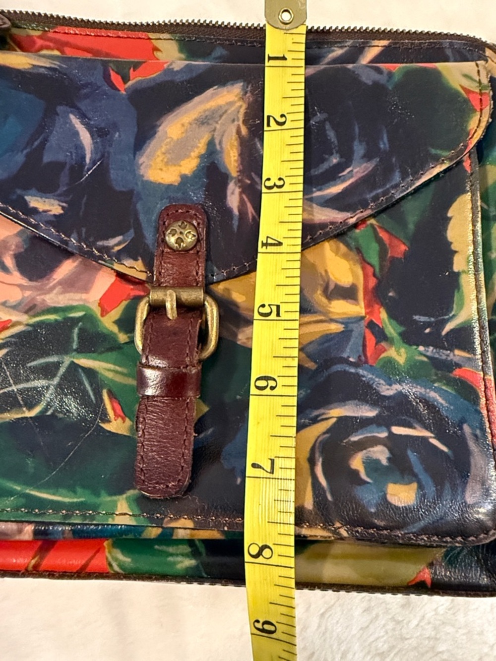 Patricia Nash Floral Leather Crossbody Bag – Vintage Style - Picture 11 of 13